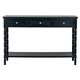 image 2 of Contour Collection 3 Drawer Console Table - Wood - L33 x W120 x H80 cm - Black