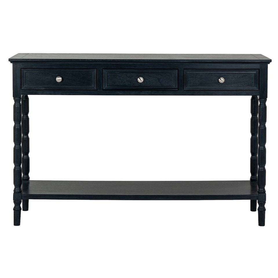 image 1 of Contour Collection 3 Drawer Console Table - Wood - L33 x W120 x H80 cm - Black