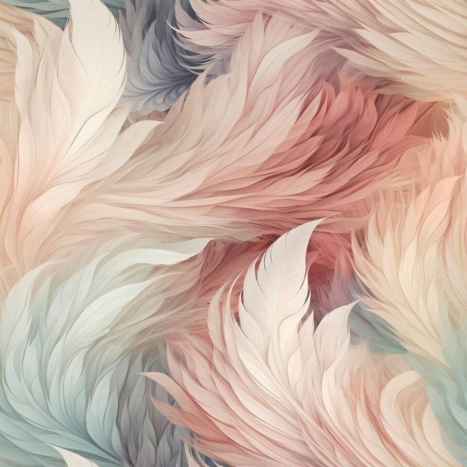 image 1 of Muriva Plume Wallpaper - Multicoloured - 10m x 53cm Multi