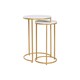 image 5 of Set of 2 tables Home ESPRIT Golden Metal Marble 40 x 40 x 64 cm