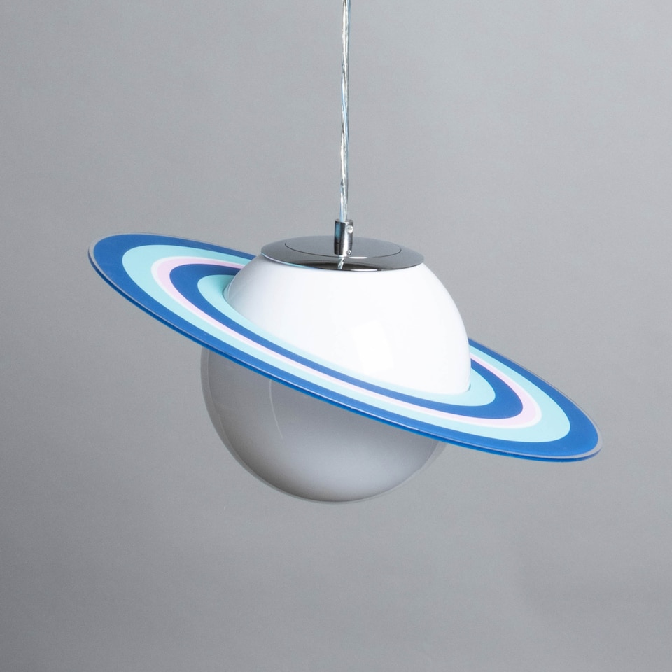 image 1 of BHS Glow Saturn Ceiling Pendant Light, Blue