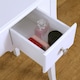 image 4 of 5 Drawer White Dressing Table With Round Mirror And Stool White