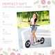 image 7 of HOMCOM Push Scooter, Teen Kids Scooter with 12" EVA Tyres, Pink