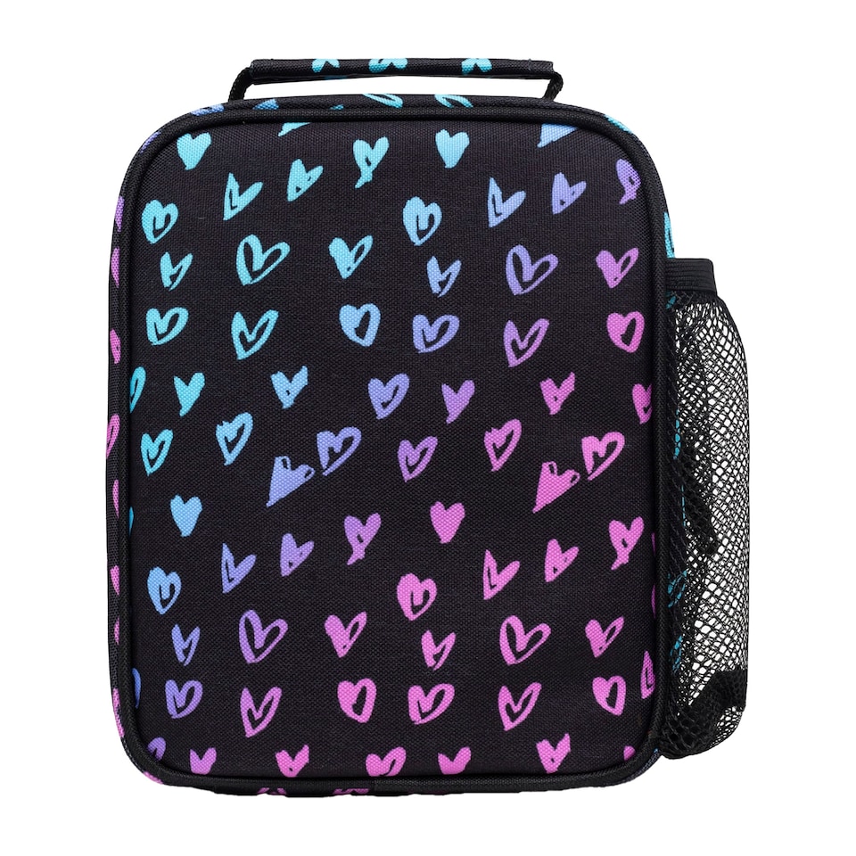 image 1 of Kids Lunch Box Pink Scribble Hearts | Thermal Insulated School Bag 4.5L | Pink | Pink | One Size | 1