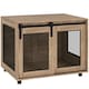 image 1 of PawHut Dog Crate Furniture w/ Sliding Door, for Medium Dogs, Brown 