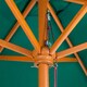 image 4 of Harbour Housewares Wooden Garden Parasol & Base Set - 2.7m - Green