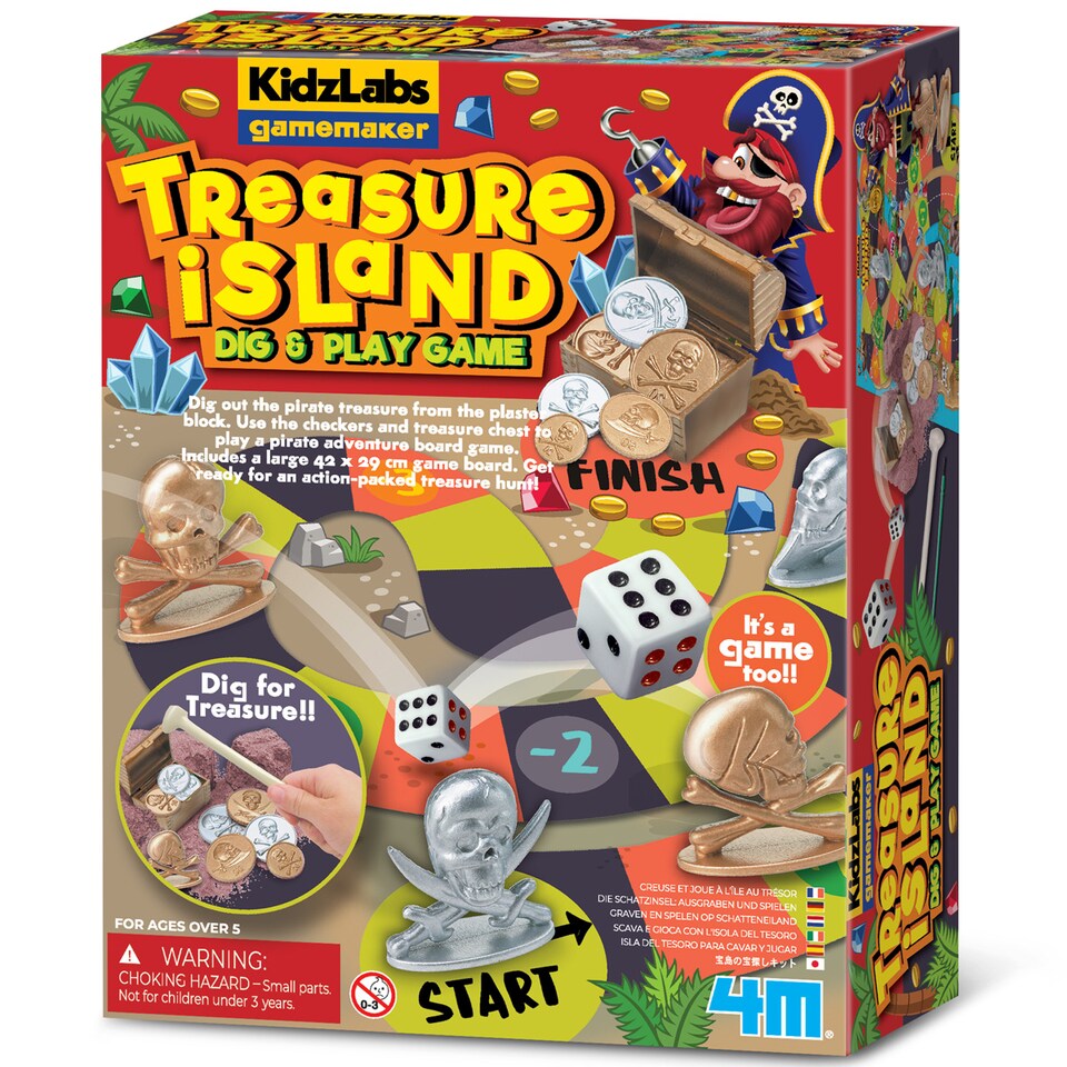 Safe Key Rotating Game KidzLabs - Gamemaker - Treasure Island Dig & Play Game - Tesco Groceries