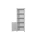 image 2 of Living and Home Rustic & 3 Shelves Freestanding Bathroom Tall Cabinet - White
