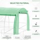 image 3 of Outsunny 3 x 3 x 2 m Polytunnel Greenhouse Pollytunnel Tent Steel Frame Green
