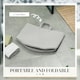 image 7 of HOMCOM 36L Cotton Rope Laundry Basket with Handles for Pillows Clothes Grey