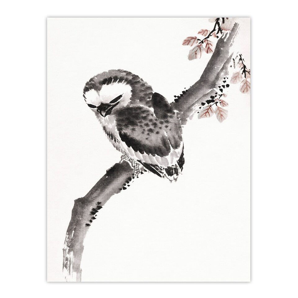 image 1 of Katsushika Hokusai Framed Wall Art Print Owl 1841 Album Of Sketches Home Décor