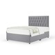 image 1 of Neptune Spring Silver Plush Velvet Divan Set And Lona Headboard King Size