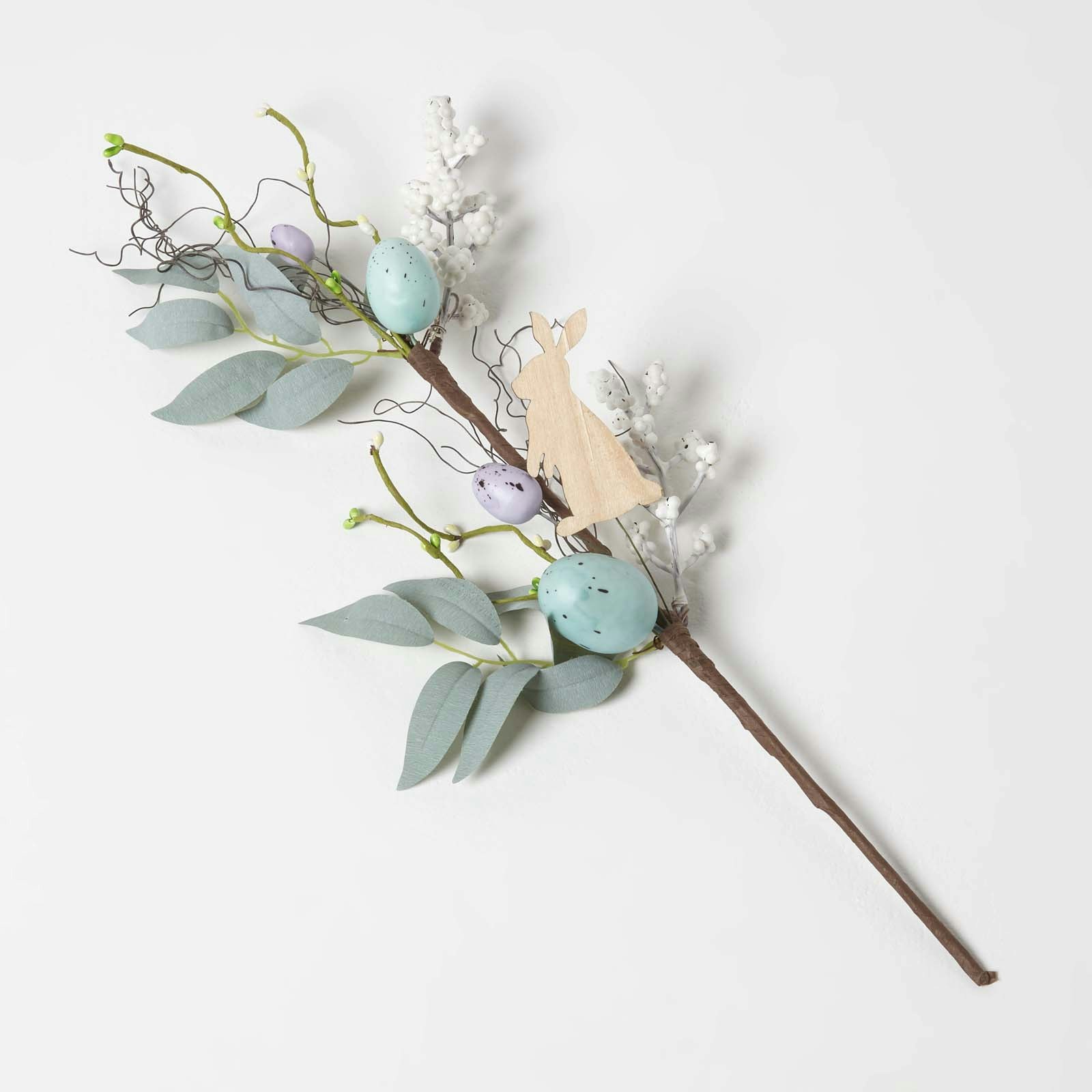 Homescapes Easter Egg & Bunny Artificial Stem in Blue