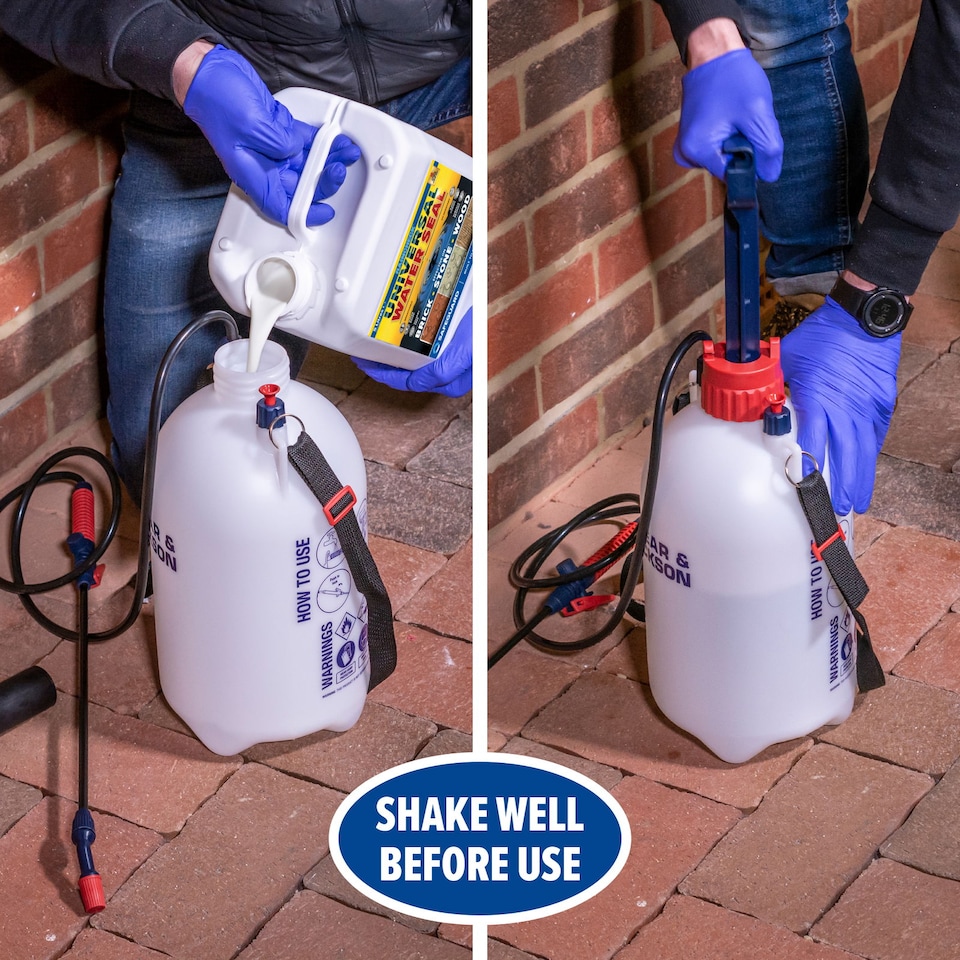 image 1 of Raincheck Universal Water Seal (2 x 5L & Sprayer Clear) Breathable Exterior Brick, Wood, Concrete, Stone Waterproofing Sealer