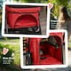 image 10 of PawHut Pet Stroller Dog Foldable Travel Carriage with Reversible Handle, Red