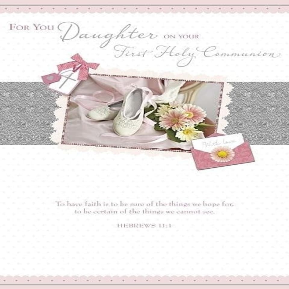 image 1 of Daughter First Holy Communion Traditional Nice Verse Greeting Card