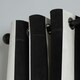 image 3 of OHS Stripe Print Thermal Blackout Eyelet Curtains, 90x90" - Black/White