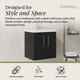 image 2 of Balterley Modern Bathroom 2 Soft Close Door Wall Hung Vanity Unit & Rectangular Mid-Edge Basin | Grey | Soft Black