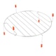 image 1 of SPARES2GO Turntable Wire Rack Shelf Stand for Morphy Richards Microwave Grill Oven 270mm