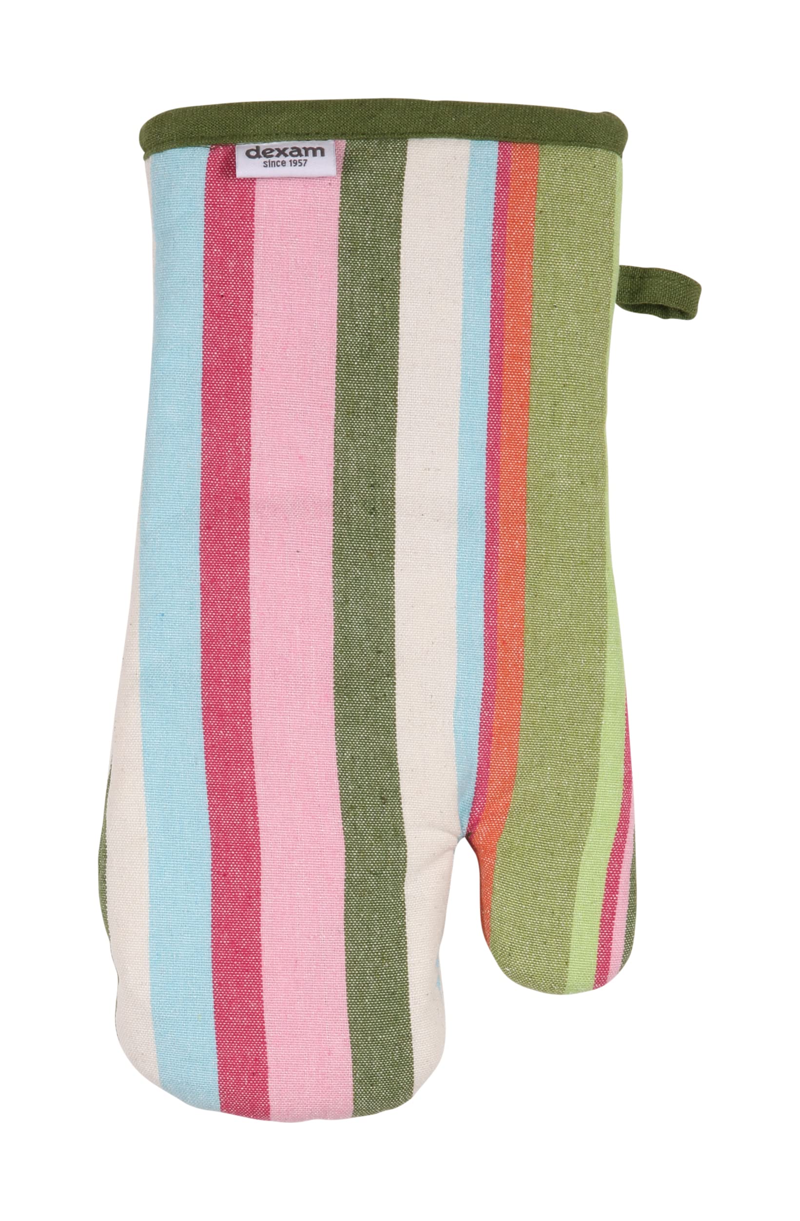 Striped Recycled Cotton Gauntlet - Green