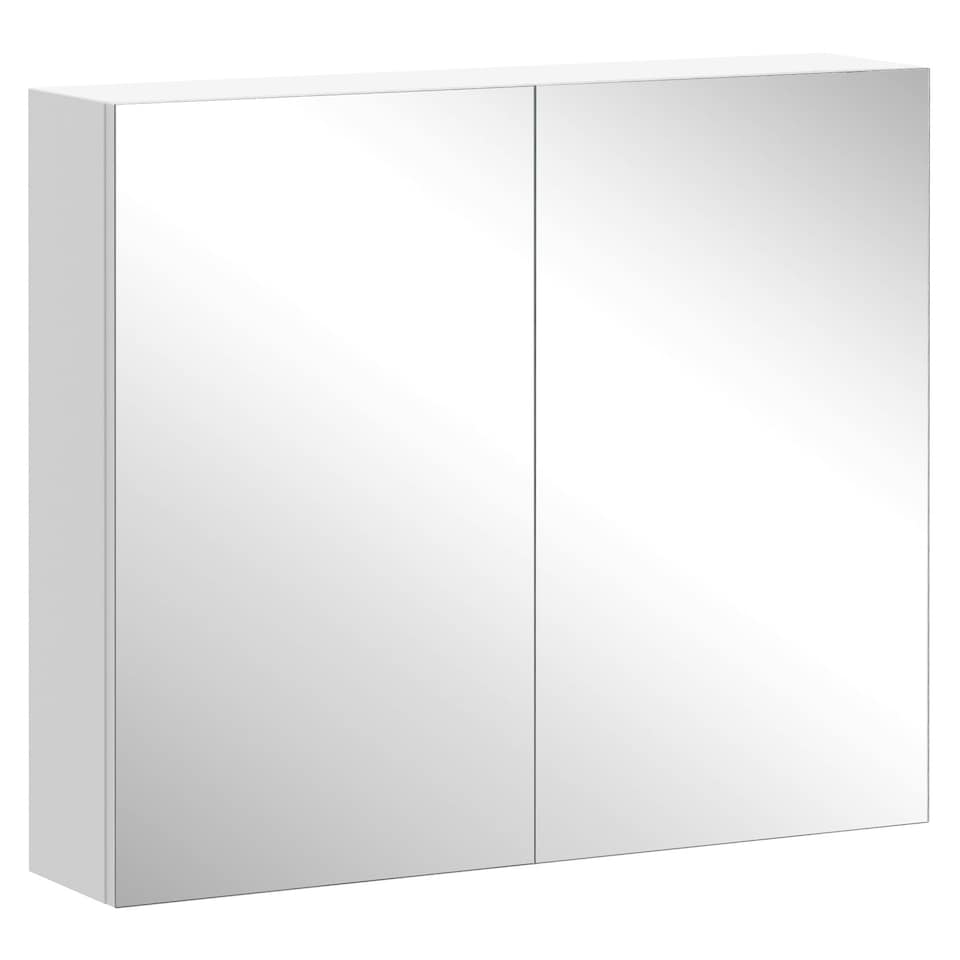 image 1 of HOMCOM Wall Mounted Bathroom Mirror Storage Cabinet with Door Shelf