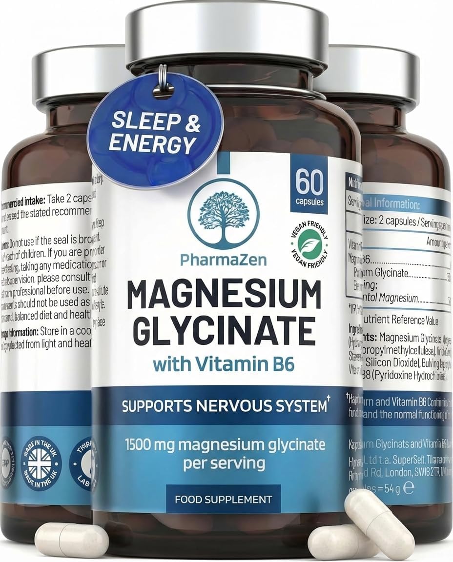 PharmaZen Magnesium Glycinate with Vitamin B6 60 Capsules
