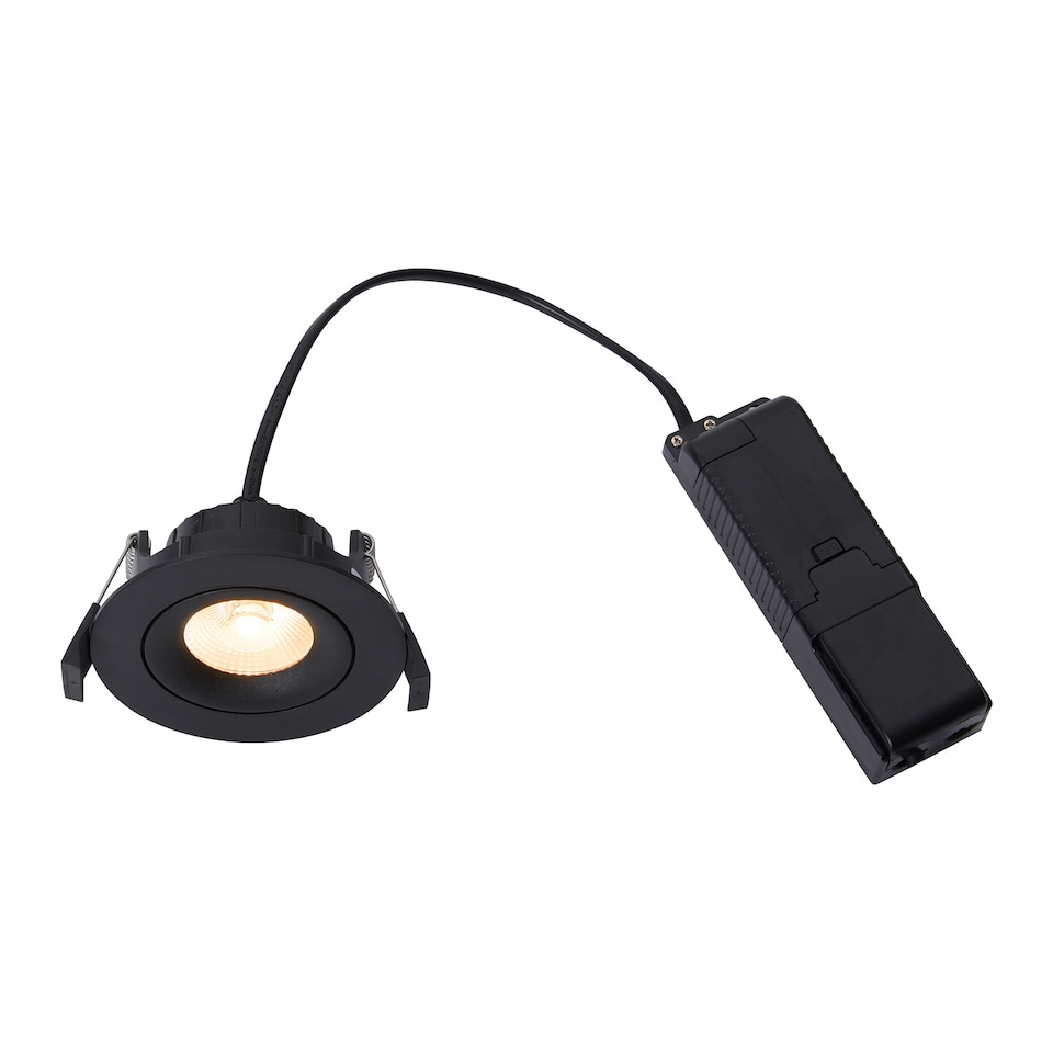 image 1 of Nordlux Aliki Indoor Downlight Black Aluminium Intergrated LED  Bathroom Safe - Mains Powered, IP44 | Black | Black