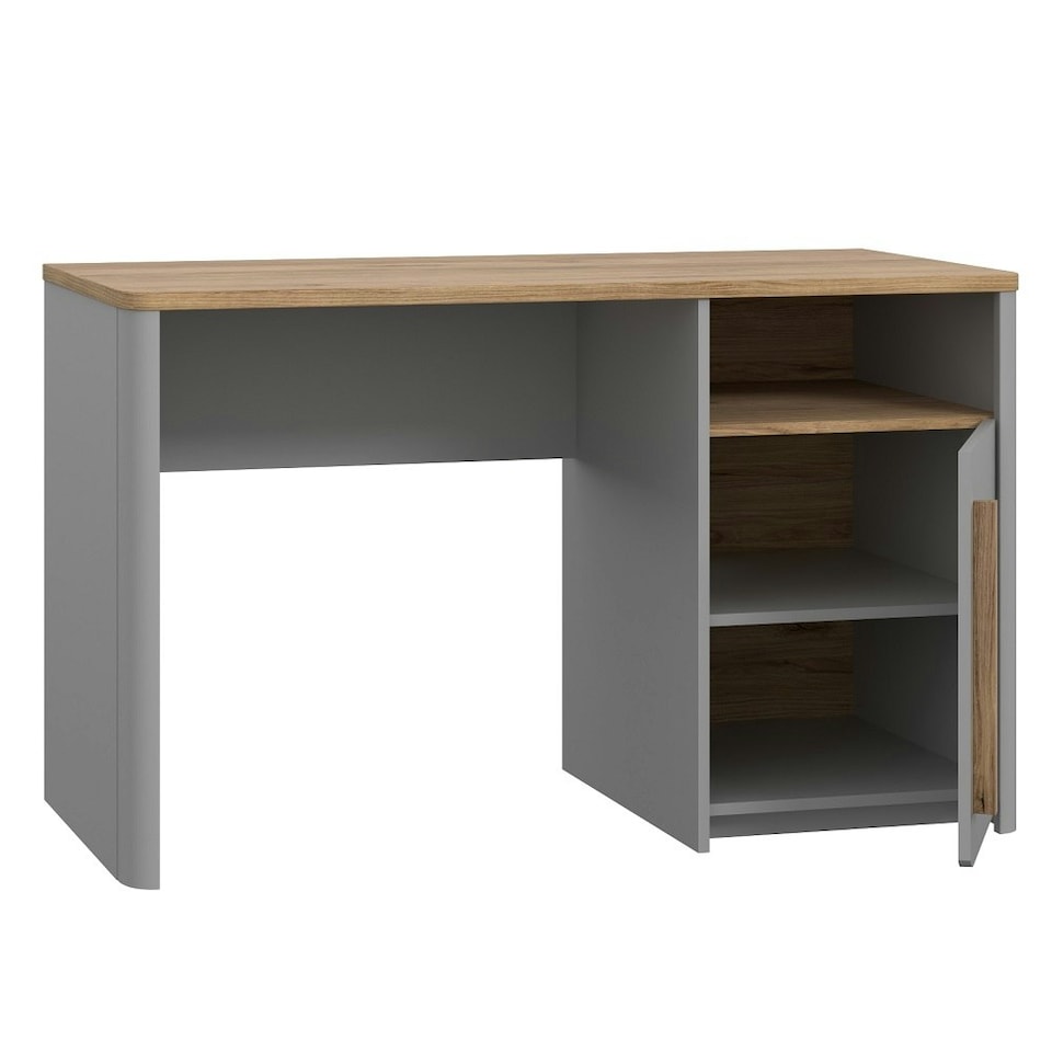 image 1 of Surfinio Dressing Table Study Desk Grey Catania Oak Decor Grey