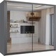 image 1 of Sliding wardrobes 4U Modern Full Mirror Sliding Door Wardrobe Multi Size & Color Options - 100cm Grey | 100cm