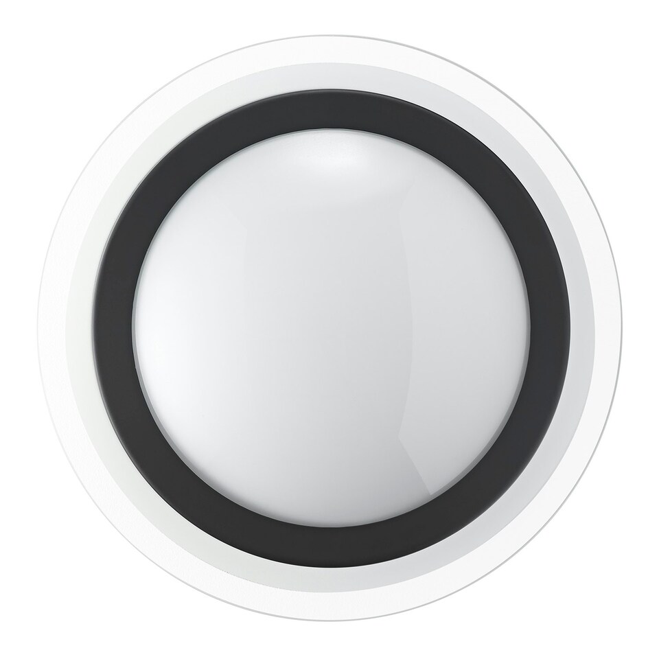 image 1 of Modern and Sleek Semi Flush LED Powered Ceiling Light Fitting in Matt Black