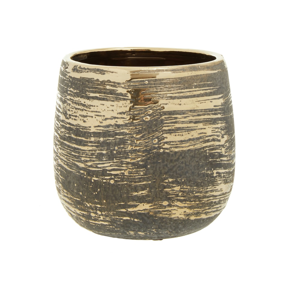Honna Small Ceramic Planter Gold