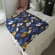 image 4 of White, Blue & Gold Leaves on Navy Background (Blanket)