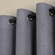 image 3 of OHS Woven Textured Blackout Eyelet Curtains, 66x90" - Charcoal