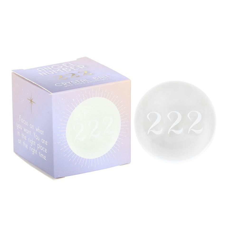 image 1 of Something Different 222 Angel Number Crystal Ball - Clear - One Size