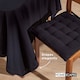 image 6 of Homescapes Black Cotton Tablecloth - 137 x 178 cm | Black | 137cm x 178cm (54" x 70")