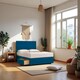 image 1 of York Plush Bed With Mattress, 2 Drawers Same Side & Headboard