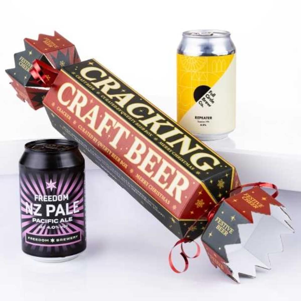image 1 of QWERTY Beer Box 3 Craft Beer Christmas Cracker