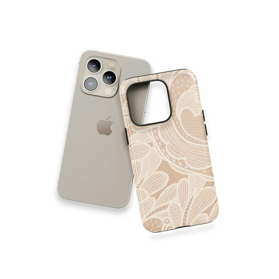 image 1 of Nude Lace Phone Case | Brown | iPhone 13
Tough | iPhone 13
Tough