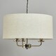 image 4 of BHS Henry 3 Light Ceiling Pendant with Grey Shade, Nickel