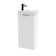 image 1 of White 400mm Floor Standing Vanity Unit with Black Handle | White | Satin White | 1