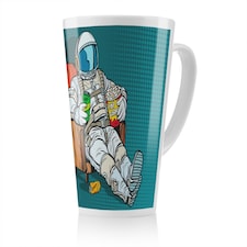 loneliness in space. Pop art retro Designer Latte Mug