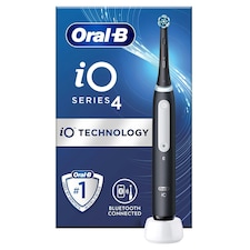 Oral-B iO4 Electric Rechargeable Toothbrush with 4 Modes & UK 2 Pin Plug, Black