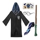 image 1 of Harry Potter Costume - Ravenclaw Cloak, Tie, Tattoos, Glasses & Wand | Multi | M