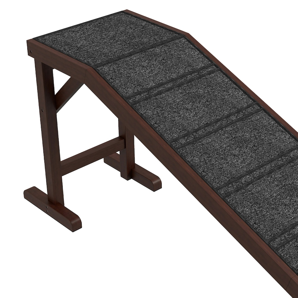 image 1 of PawHut Pet Ramp for Dogs Cats W/ Non-Slip Carpet for Bed Sofa, 188x40.5x63.5cm