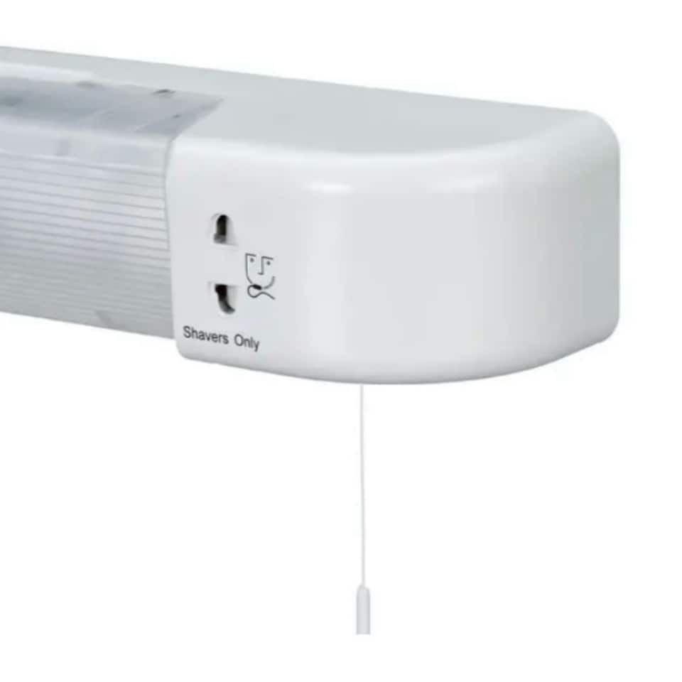 image 1 of Set of 2 Rise - White LED Bathroom Shaver Lights White | White
