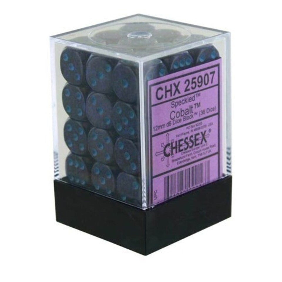 Speckled D6 Set of 36 : Cobalt
