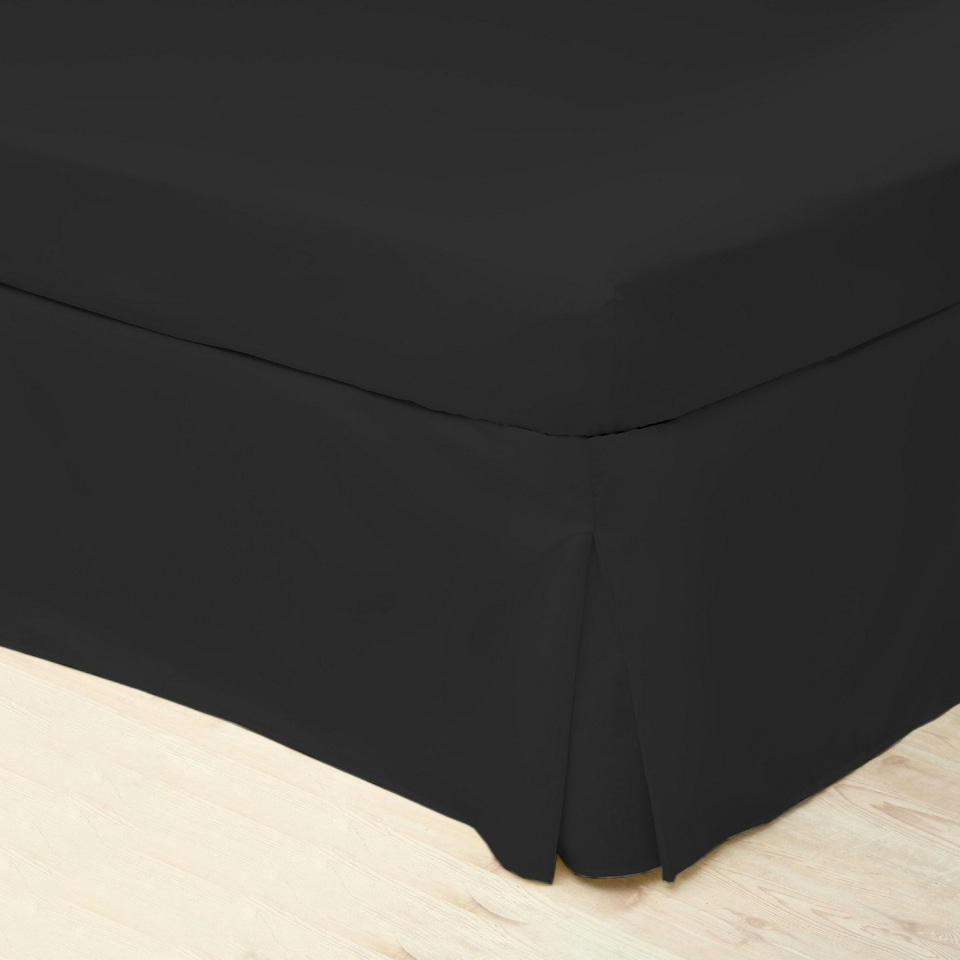Belledorm Easycare Percale Platform Valance - Black - Single