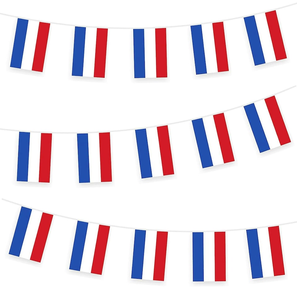 image 1 of Netherlands Flag Rectangle Party Bunting 10m with 20 Flags
