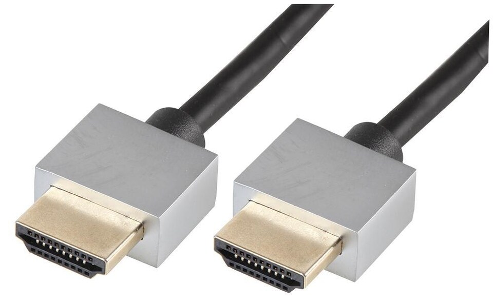 PRO SIGNAL Slim High Speed 4K UHD 60Hz HDMI Lead with Ethernet Male to Male 3m