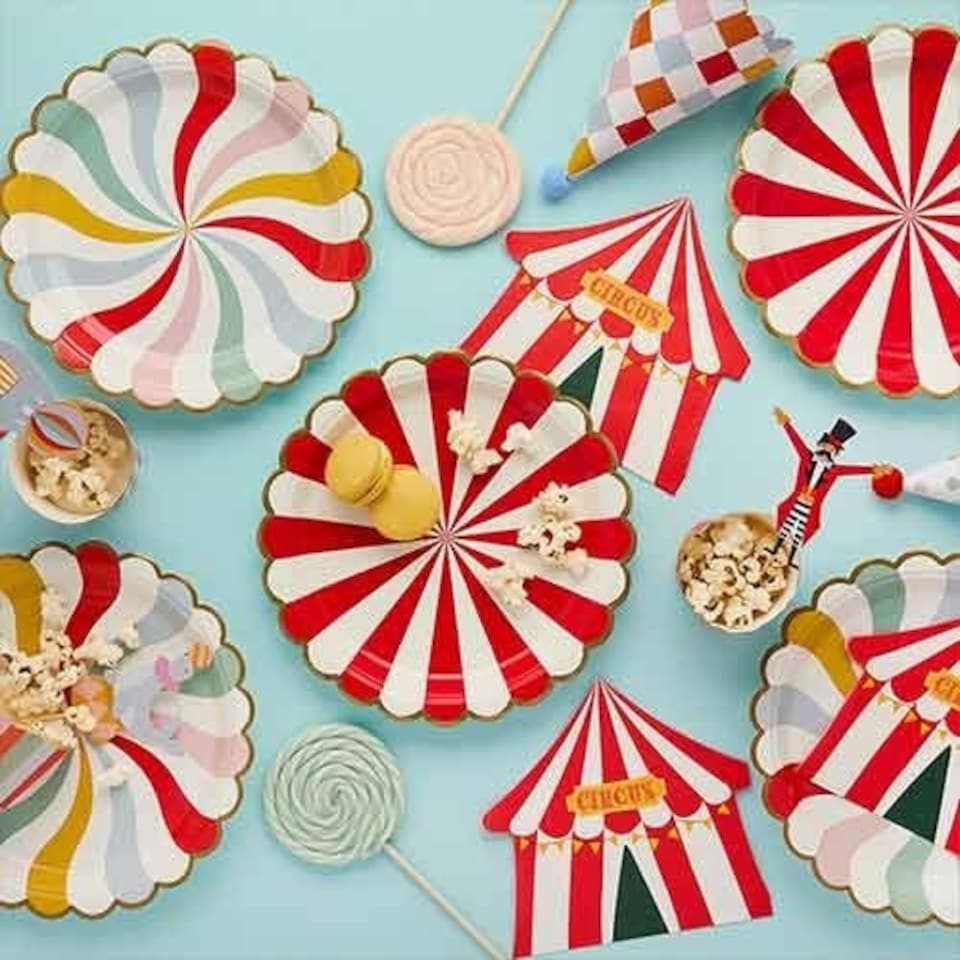 image 1 of Circus Tent Luncheon Paper Napkins 3 Ply 32cm - Pack of 16 | Multi